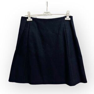 Jil Sander Navy Blue Wool Skirt, Size 40EU